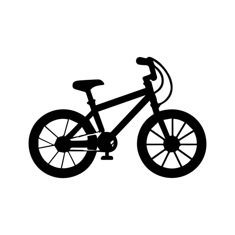 bicicleta shiluatte em branco fundo. vetor ilustração.