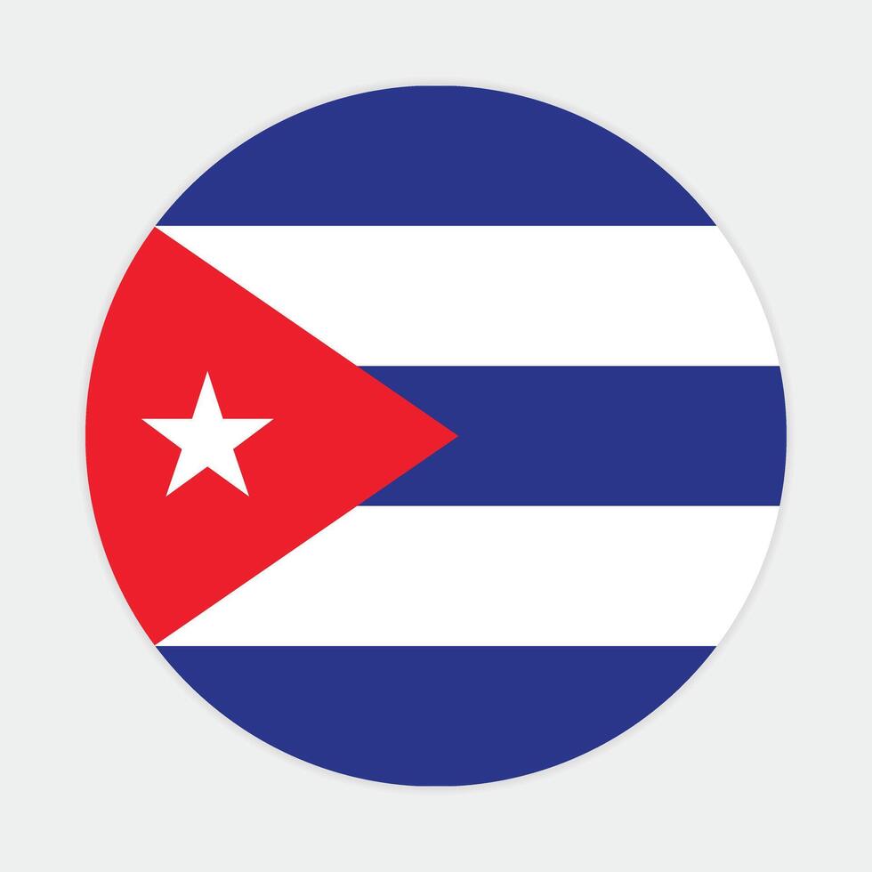 Emirados Árabes Unidos-cuba nacional bandeira vetor ícone Projeto. Cuba círculo bandeira. volta do Cuba bandeira.