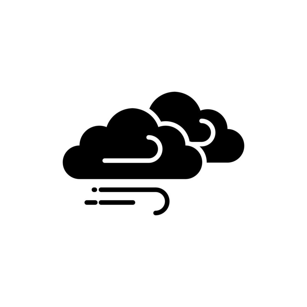 vento nuvens ícone, clima, ícone isolado em branco fundo, adequado para sites, blogs, logotipos, gráfico projeto, social meios de comunicação, interface do usuário, Móvel aplicativos. vetor