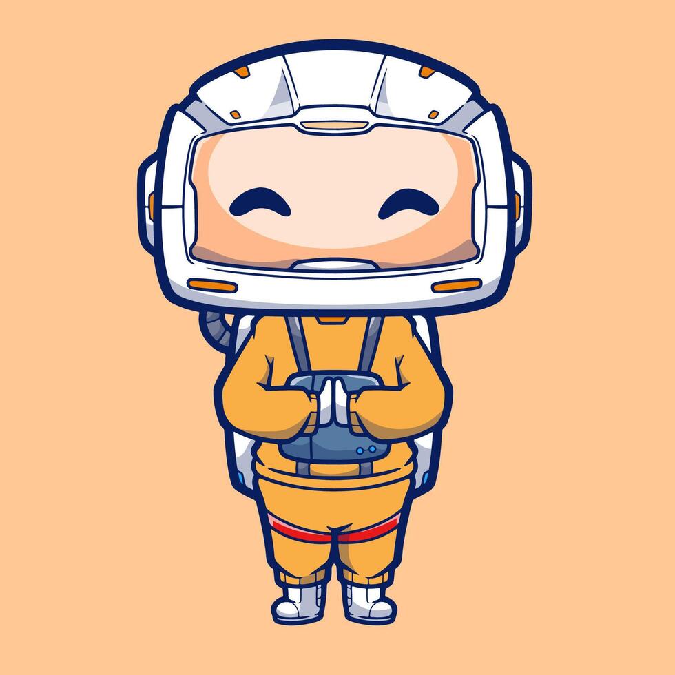 fofa astronauta Ramadã kareem. vetor ilustração