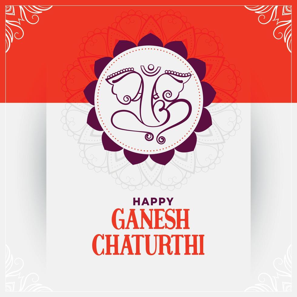 shree ganesh chaturthi mahotsav festival desejos cartão vetor