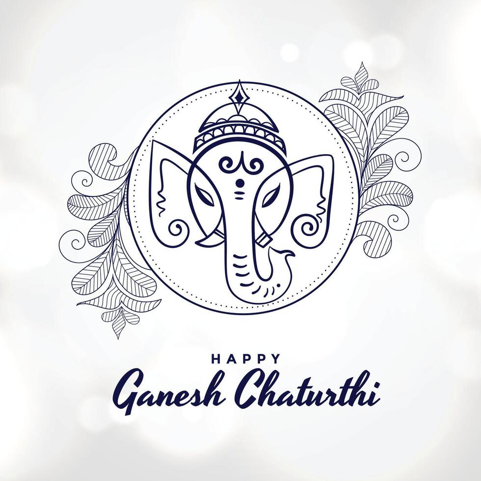 artístico feliz ganesh chaturthi festival cartão Projeto vetor