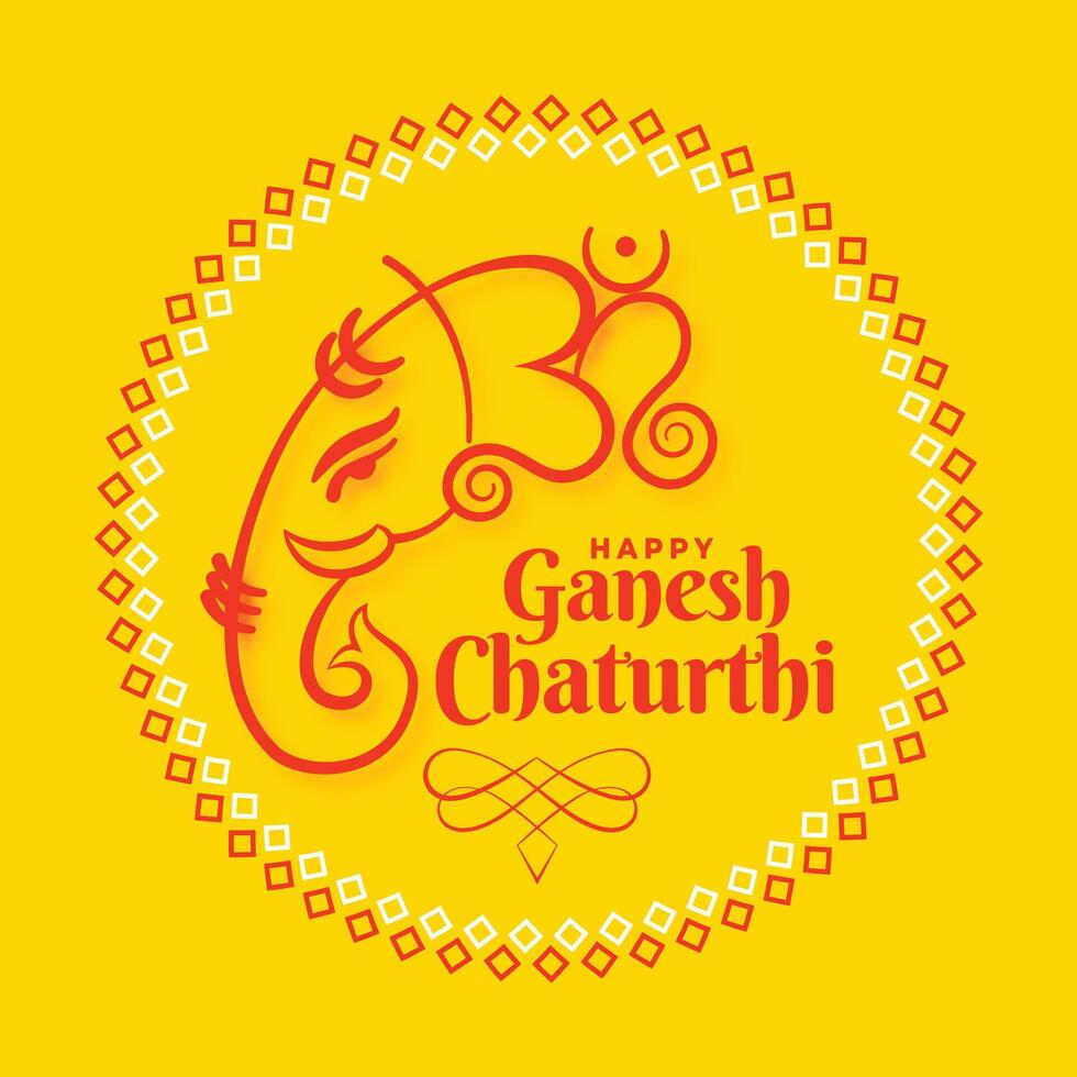 senhor ganesh chaturthi utsav festival cartão Projeto vetor