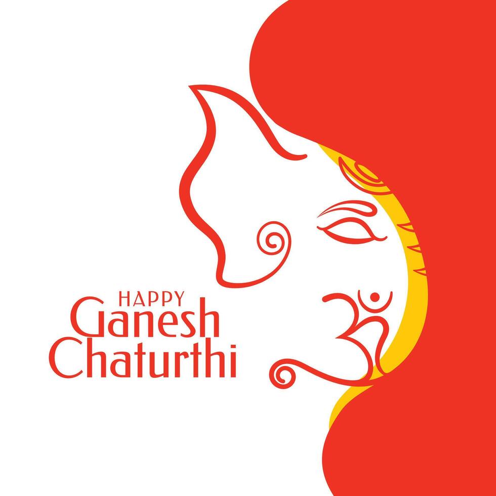 feliz ganesh chaturthi festival à moda cartão Projeto vetor