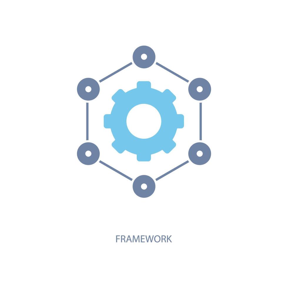 estrutura conceito linha ícone. simples elemento ilustração.framework conceito esboço símbolo Projeto. vetor