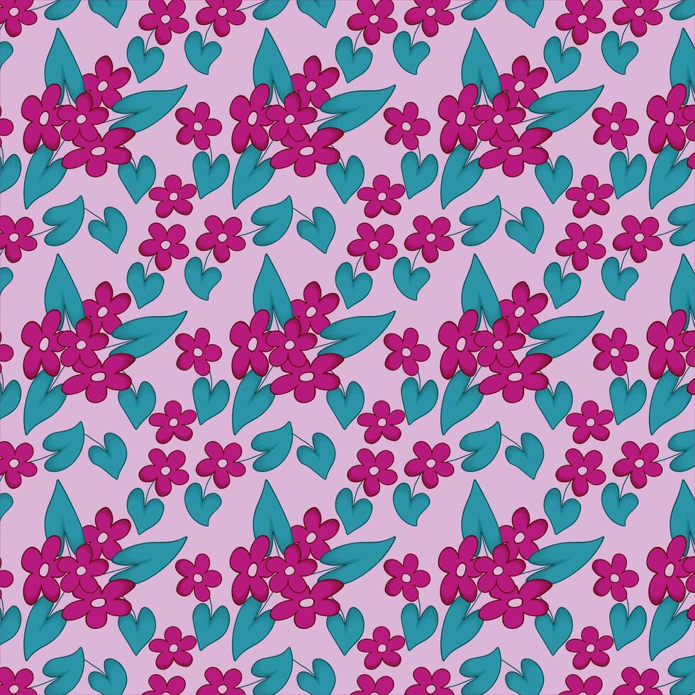 vetor desatado colorida floral padronizar para fundo, texturas, tecido, imprimir, têxteis, invólucro... elegante desatado decorativo padronizar.