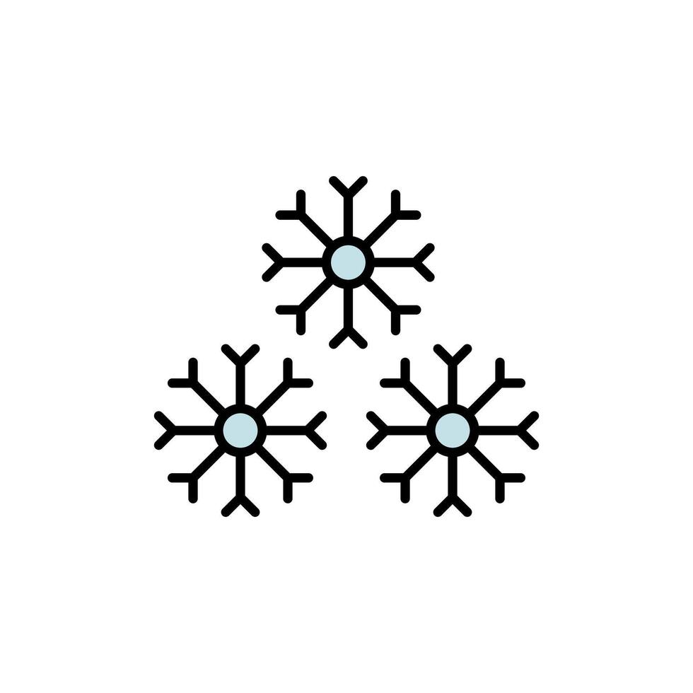 floco de neve ícone gráfico, queda de neve, ícone isolado em branco fundo, adequado para sites, blogs, logotipos, gráfico projeto, social meios de comunicação, interface do usuário, Móvel aplicativos. vetor