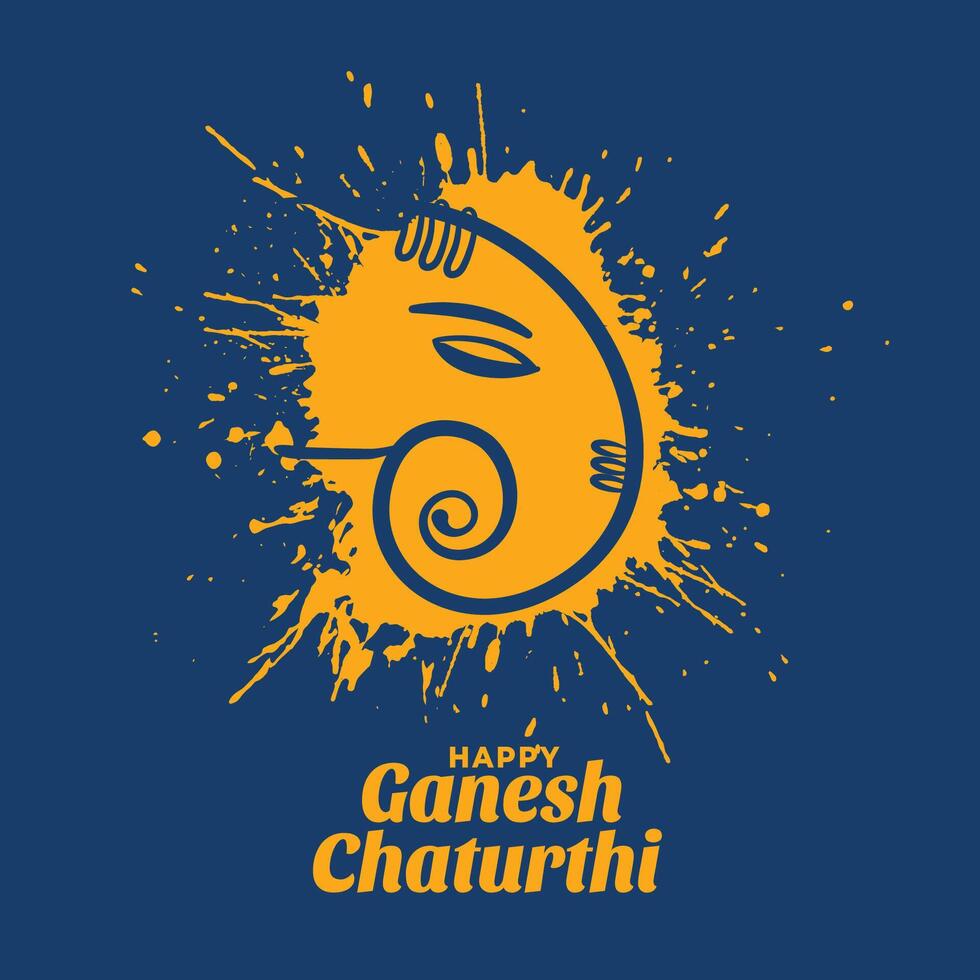 criativo ganesh chaturthi festival desejos cartão Projeto vetor