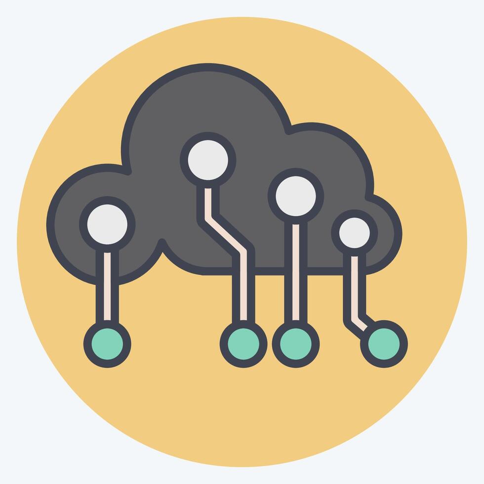 ícone serviço. relacionado para social rede símbolo. cor companheiro estilo. simples Projeto ilustração vetor