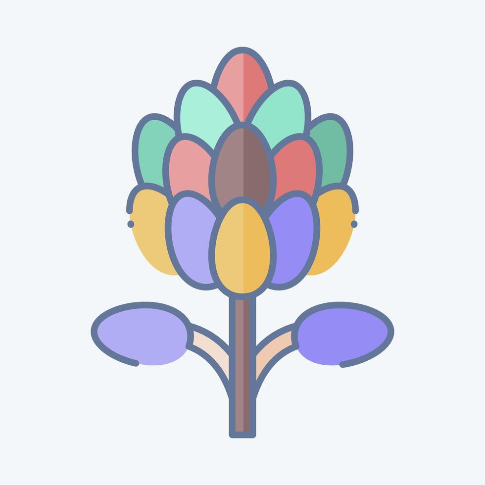 ícone rei protea. relacionado para sul África símbolo. rabisco estilo. simples Projeto ilustração vetor