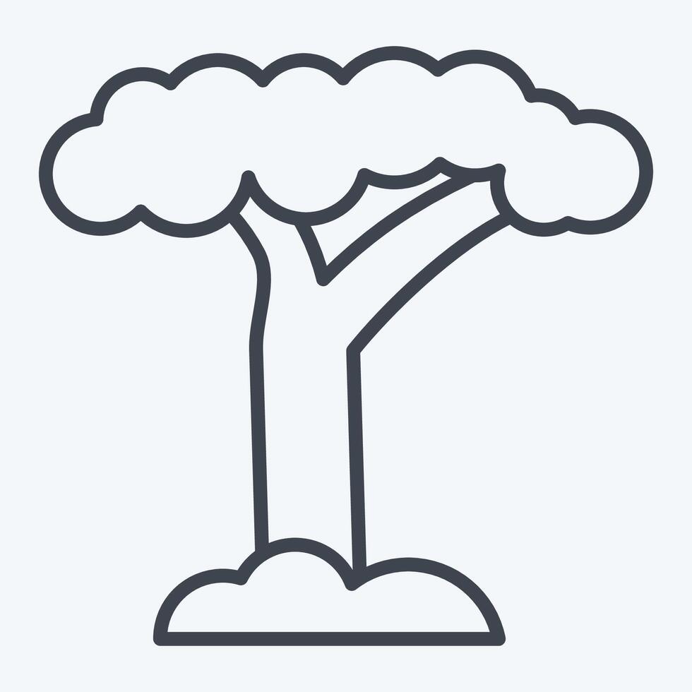 ícone baobá. relacionado para sul África símbolo. linha estilo. simples Projeto ilustração vetor