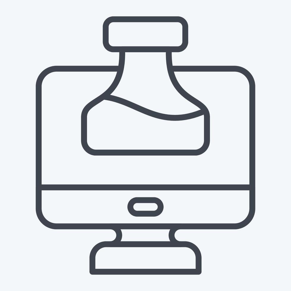 ícone química tutorial. relacionado para Aprendendo símbolo. linha estilo. simples Projeto ilustração vetor