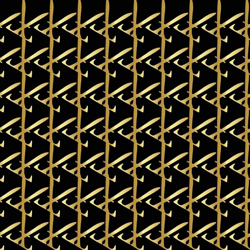 dourado desatado geométrico padronizar. abstrato fundo. vetor ilustração.