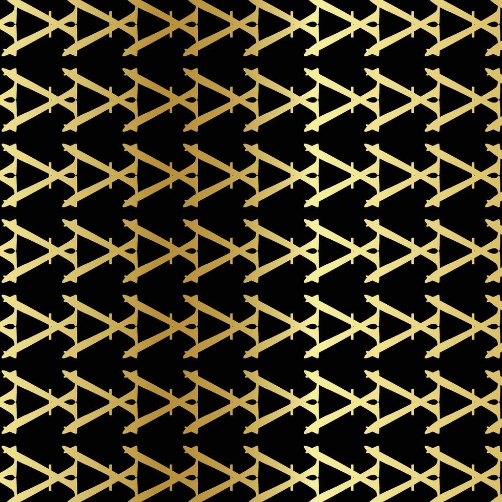 dourado desatado geométrico padronizar. abstrato fundo. vetor ilustração.