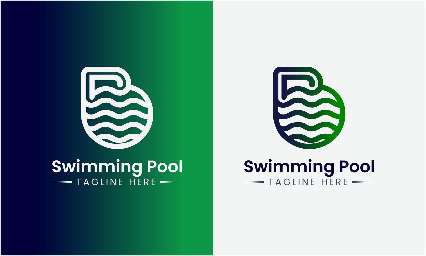 ai gerado natação piscina símbolo ícone logotipo vetor conceito água mar