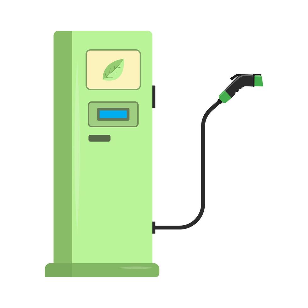 elétrico veículo cobrando estação ícone. elétrico cobrando estação vetor ilustração. verde energia.