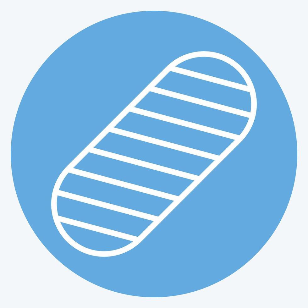 ícone Aderencia. relacionado para patinação símbolo. azul olhos estilo. simples Projeto ilustração vetor