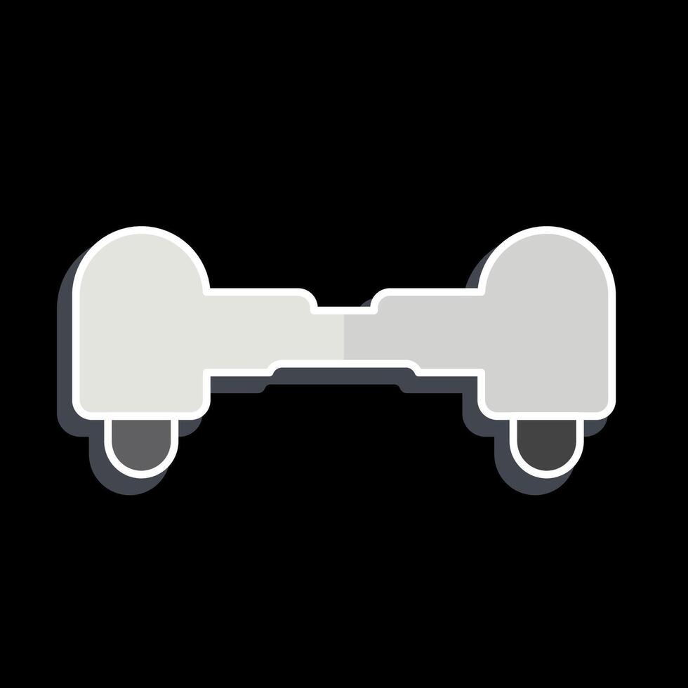 ícone hoverboard. relacionado para patinação símbolo. lustroso estilo. simples Projeto ilustração vetor