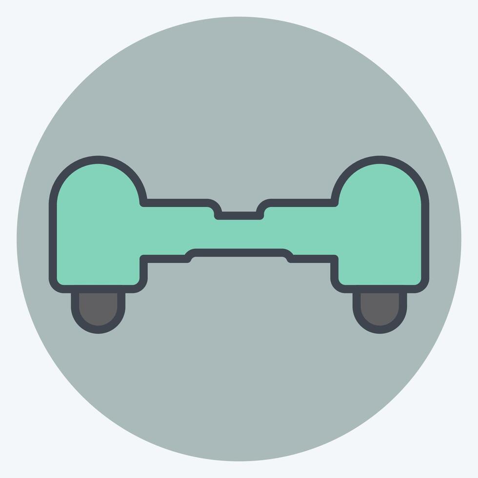 ícone hoverboard. relacionado para patinação símbolo. cor companheiro estilo. simples Projeto ilustração vetor