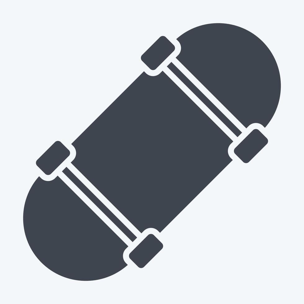 ícone skate. relacionado para patinação símbolo. glifo estilo. simples Projeto ilustração vetor