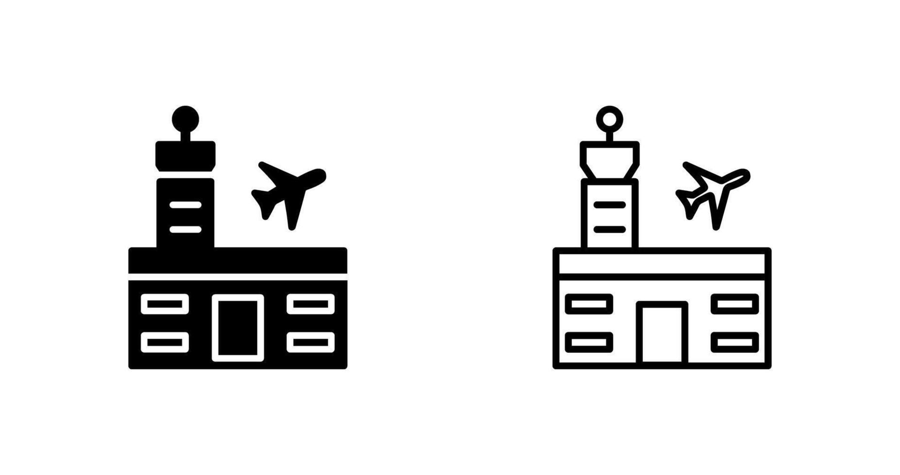 ícone de vetor de construção de aeroporto