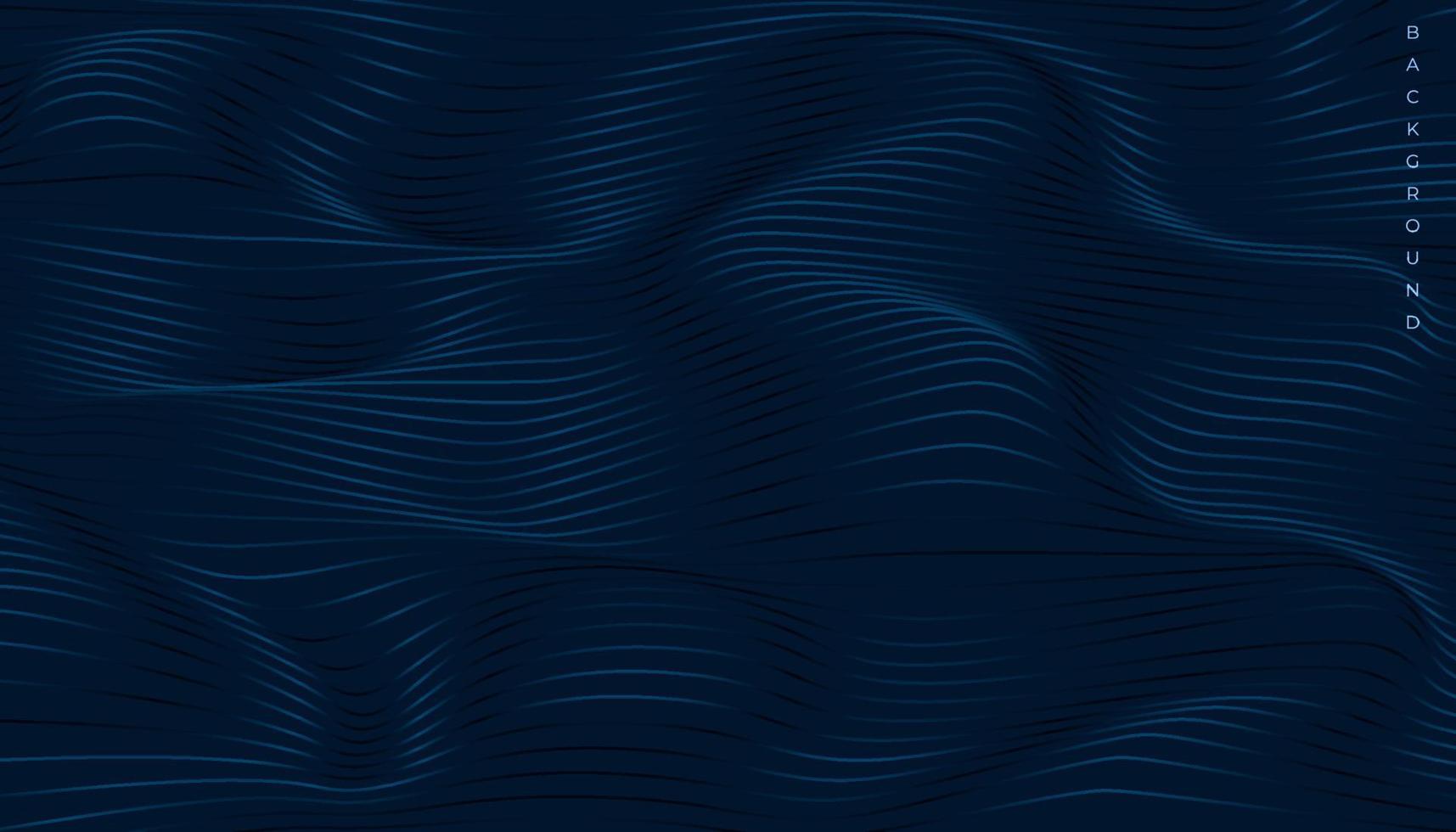fundo escuro abstrato com linhas onduladas onduladas vetor