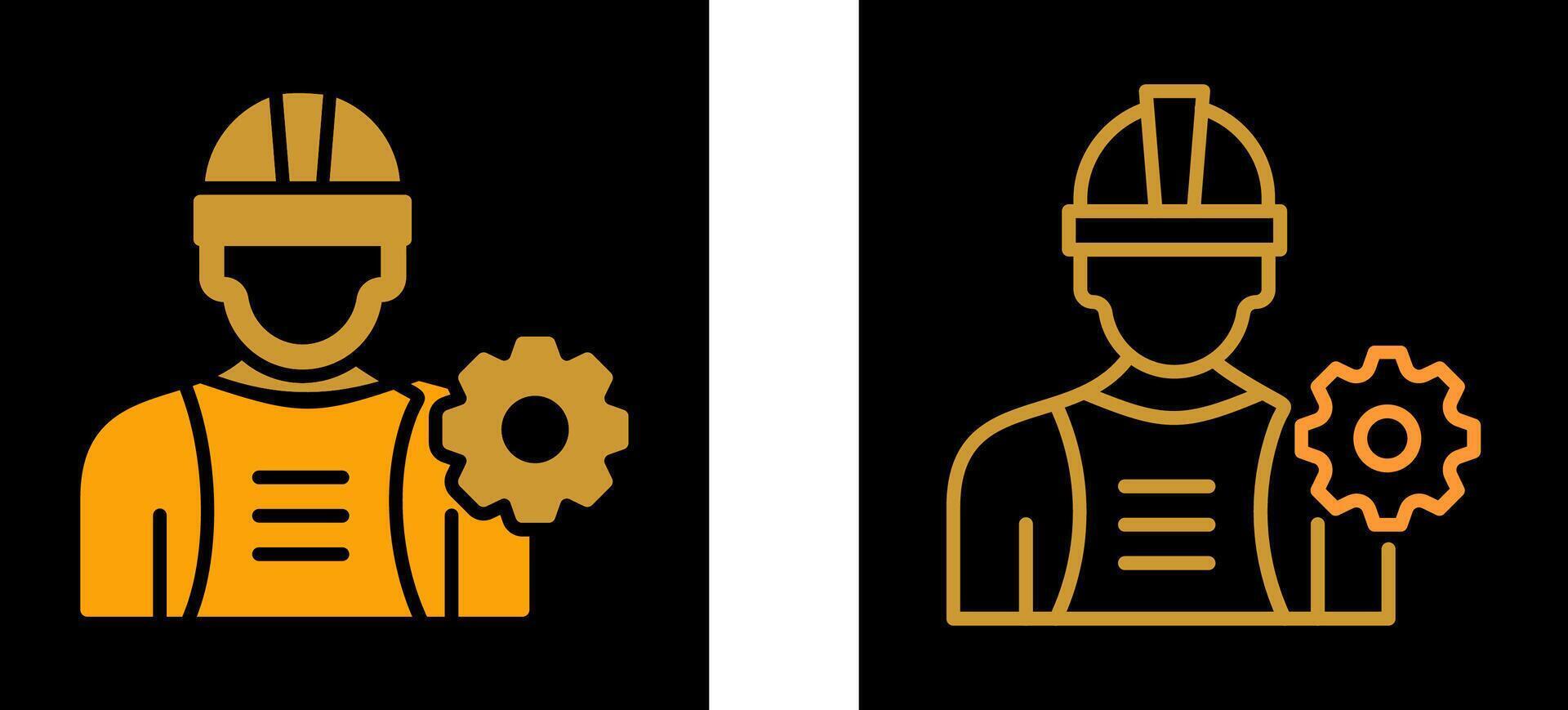 ícone de vetor de trabalhador da indústria