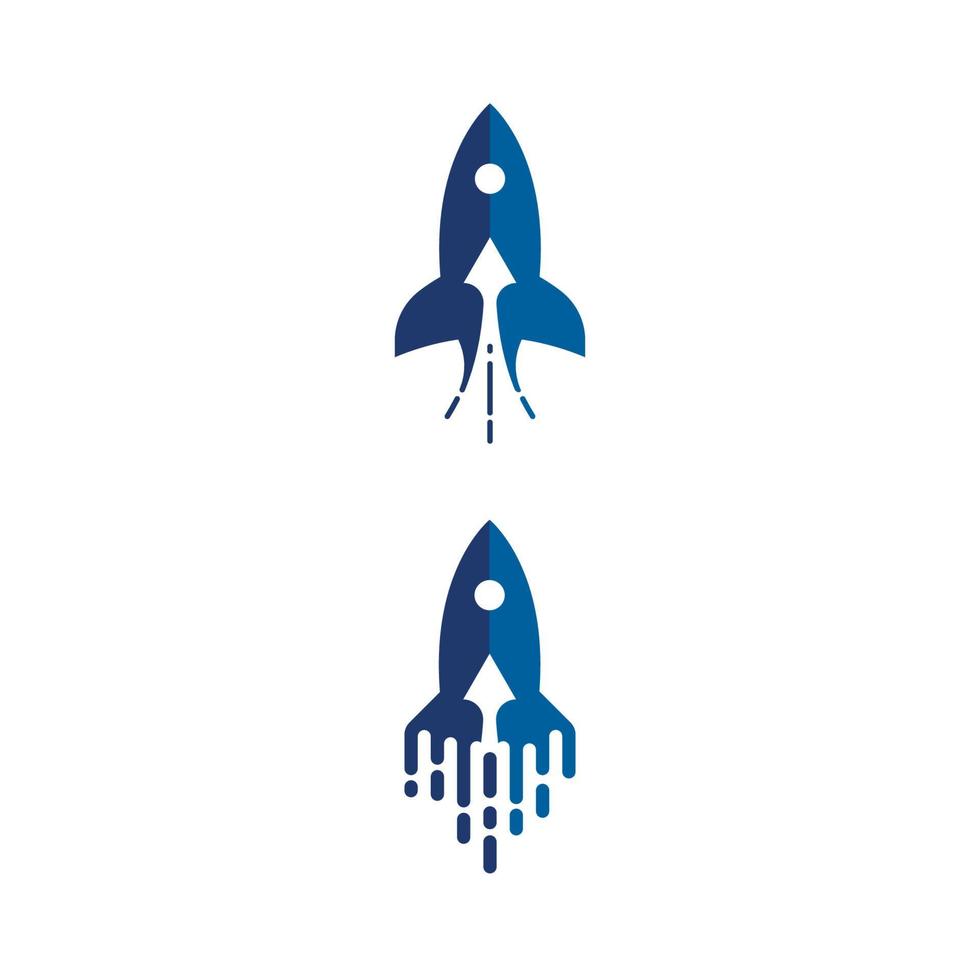modelo de ilustração de design de ícone de vetor de foguete