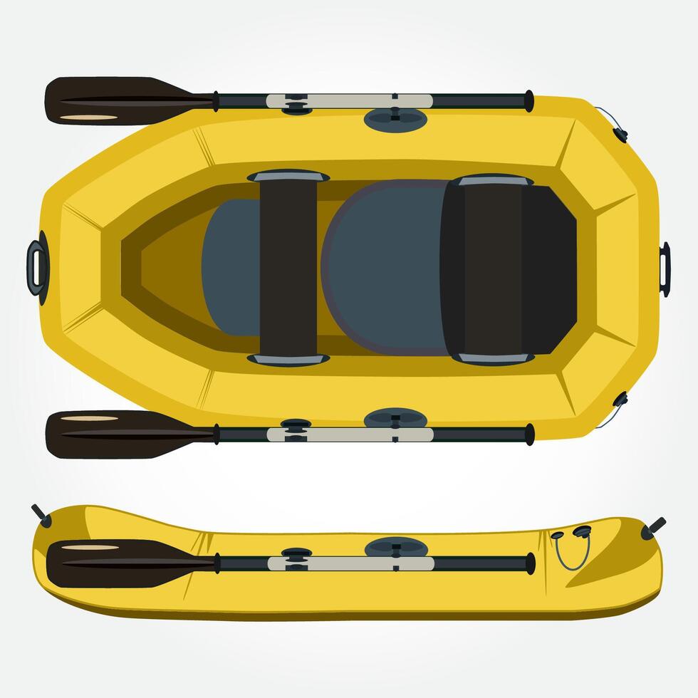 rafting inflável borracha barco vetor