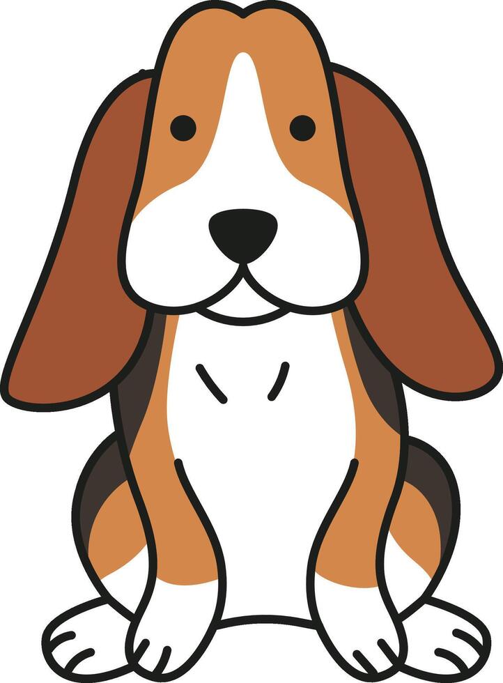 fofa basset cão de caça cachorro vetor ilustração