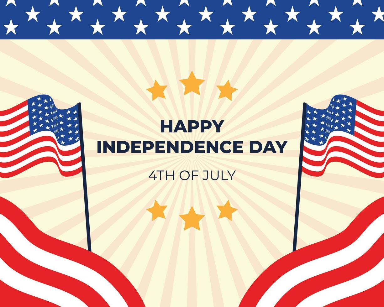 feliz independência dia Unidos estados do América 4º do Julho vetor