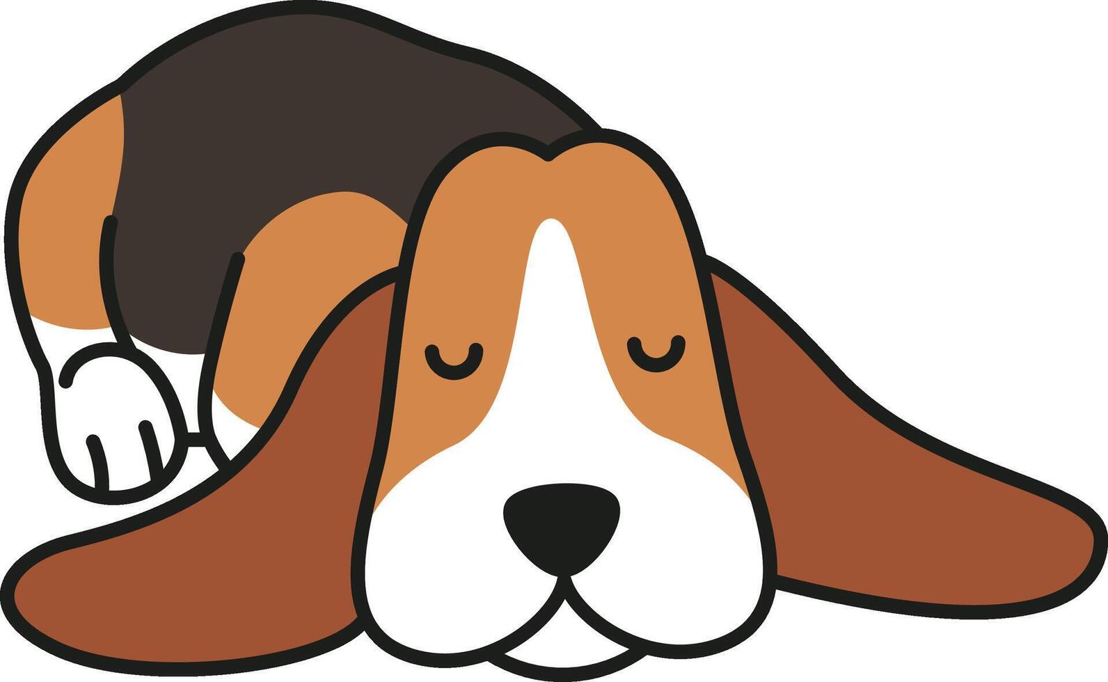 fofa basset cão de caça cachorro vetor ilustração