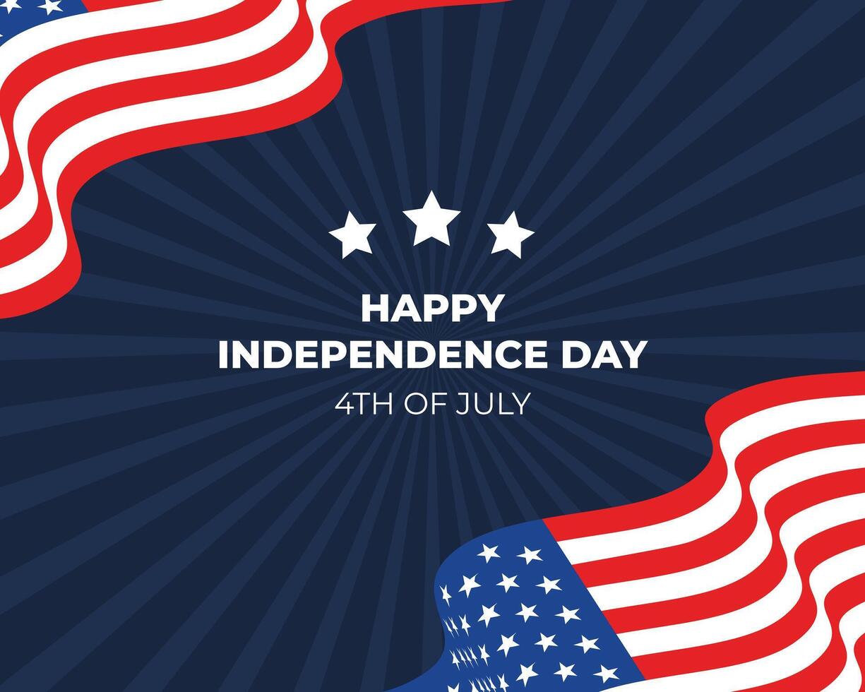 feliz independência dia Unidos estados do América 4º do Julho vetor