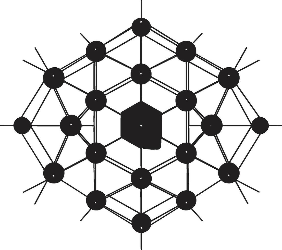 infinito ângulos elegante vetor logotipo Projeto representando Preto abstrato geométrico formas místico geometria monocromático emblema com abstrato Preto geométrico Projeto dentro vetor