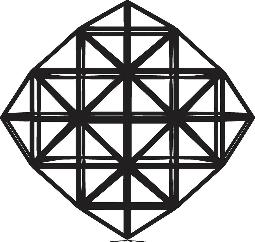forma fusão vetor logotipo Projeto com abstrato Preto geométrico padrões quantum contornos lustroso emblema exibindo abstrato geométrico formas dentro vetor