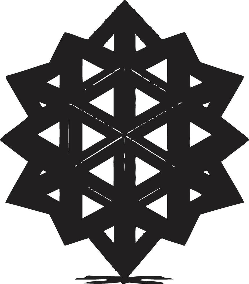 efêmero linhas abstrato Preto logotipo Projeto com vetor geométrico elementos astral simetria vetor logotipo com lustroso Preto abstrato geométrico formulários