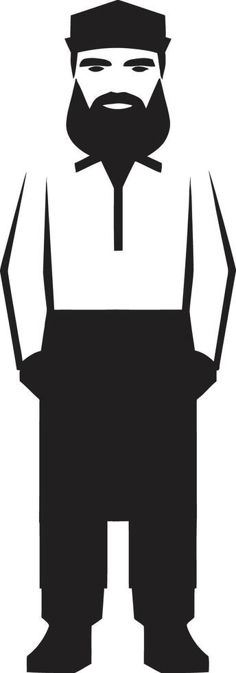 cultural soberania lustroso vetor logotipo Projeto do a árabe homem silhueta indumentária nobreza elegante emblema com Preto vetor logotipo do árabe homem