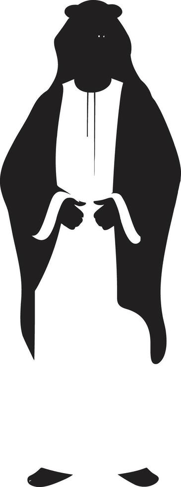 nobre tradições monocromático vetor logotipo Projeto com árabe homem silhueta místico presença Preto ícone exibindo árabe homem logotipo Projeto dentro lustroso estilo