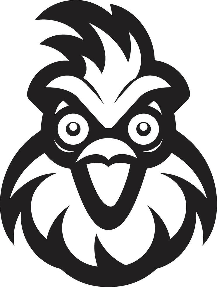 aves de capoeira destreza chique Preto ícone apresentando frango vetor logotipo cacarejo e chique lustroso Preto vetor logotipo Projeto para frango felicidade