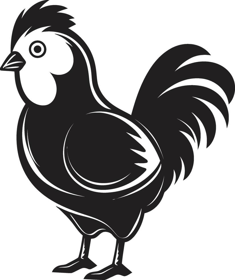 coop costura lustroso Preto vetor logotipo Projeto para frango felicidade emplumado fábulas chique vetor logotipo exibindo frango sofisticação