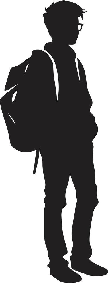 erudito assinatura Preto ícone para realizado masculino alunos eduelita emblema dinâmico vetor Preto logotipo para Alto alcançar masculino alunos