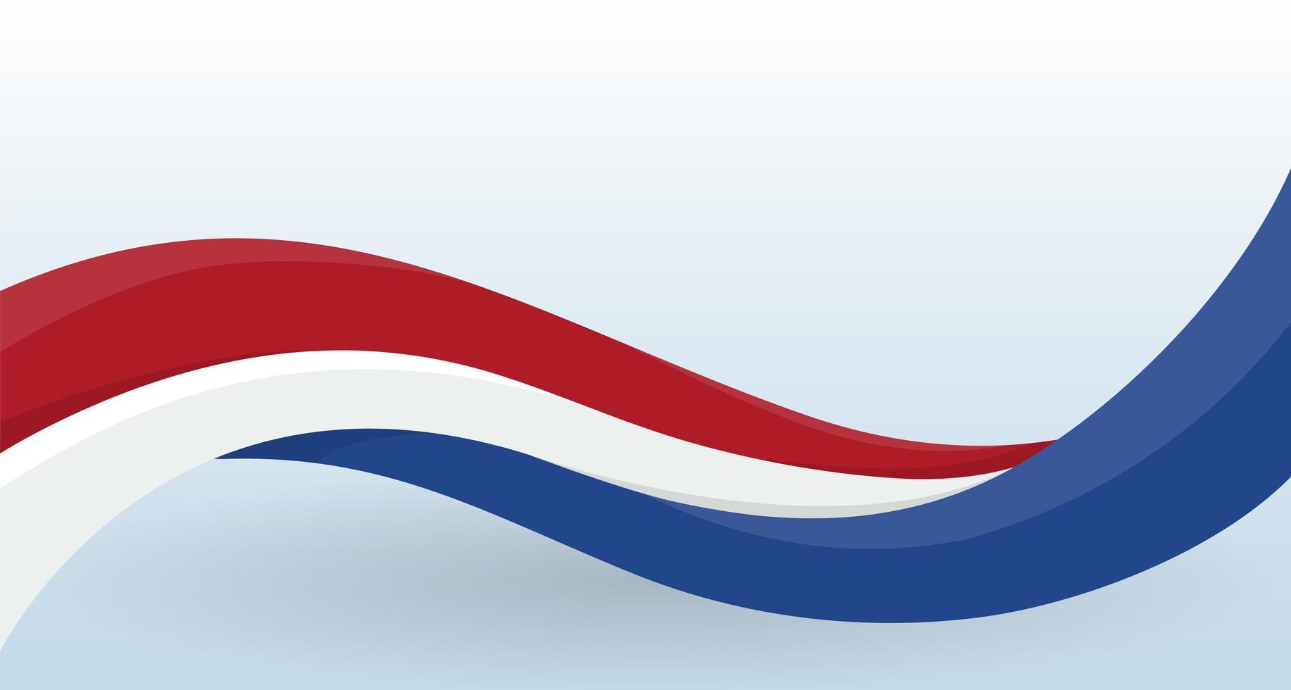 Holanda acenando a bandeira nacional. forma incomum moderna. modelo de design para decoração de panfleto e cartão, cartaz, banner e logotipo. ilustração isolada do vetor. vetor