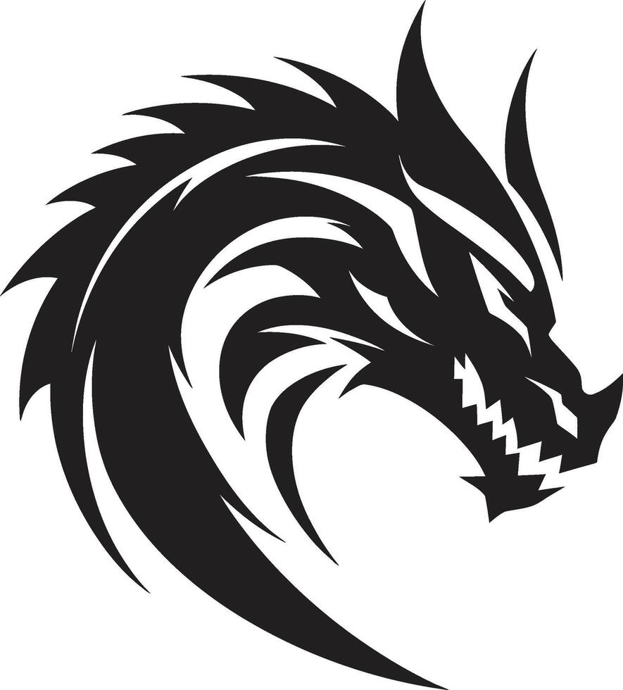 etéreo essência insígnia vetor Projeto para Kuei Dragão espírito serpente soberania crista Kuei Dragão vetor logotipo para mítico domínio