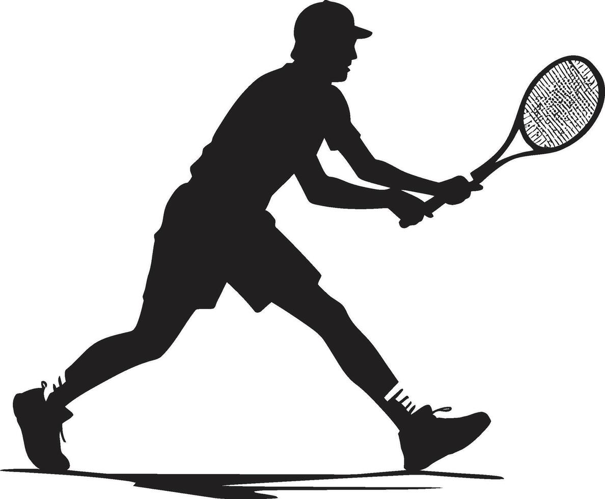 ágil vantagem crachá tênis jogador vetor ícone para rápido atleta precisão casa de força crista masculino tênis jogador logotipo dentro açao