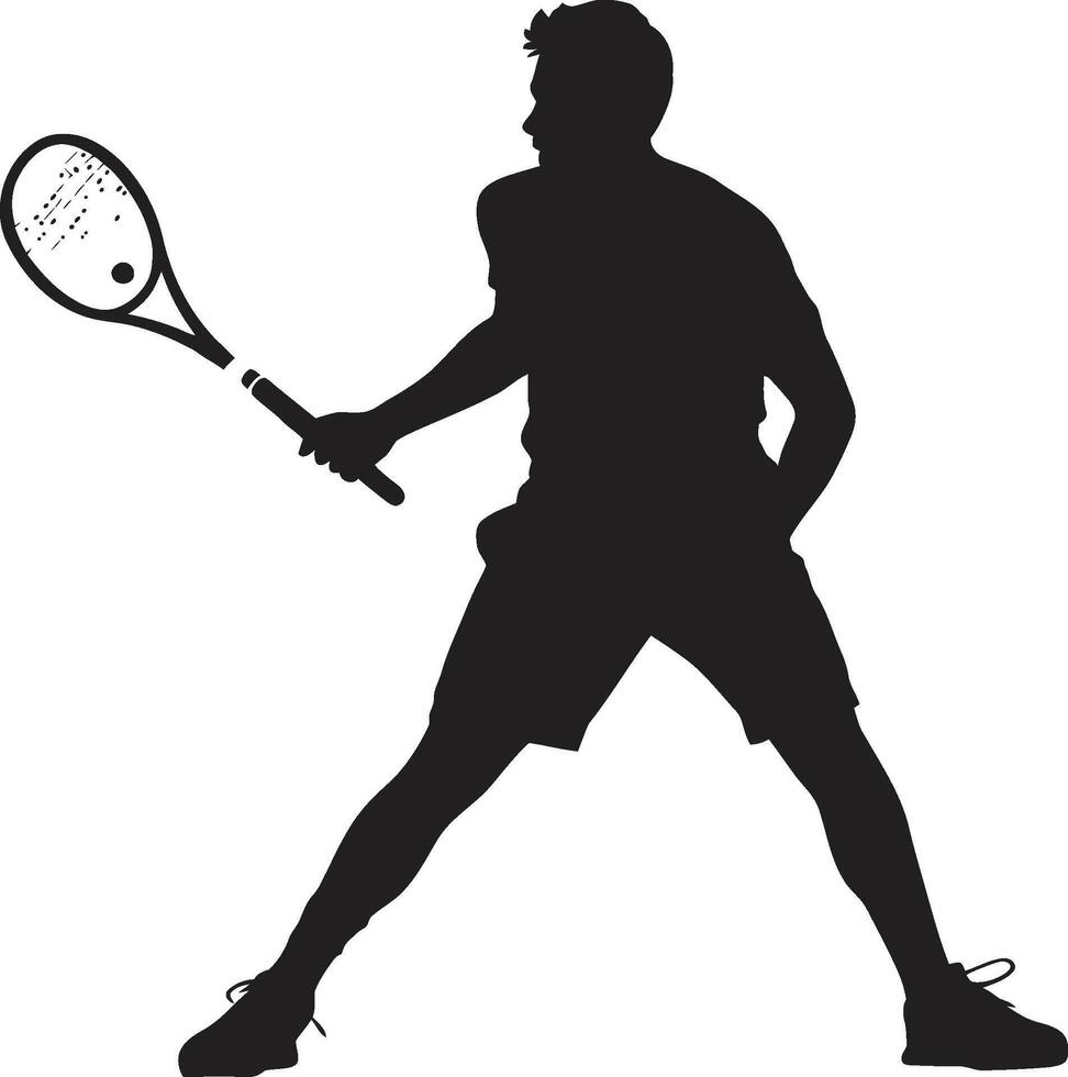 poder servir pró crachá tênis jogador vetor logotipo para ás servidor bater enterrado sensação crista masculino tênis jogador ícone dentro Atlético Formato
