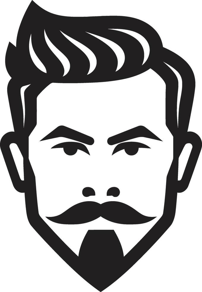 clássico perfil emblema vetor logotipo Projeto para Eterno masculino face ícone moderno masculinidade insígnia à moda masculino face vetor ícone para contemporâneo apelo