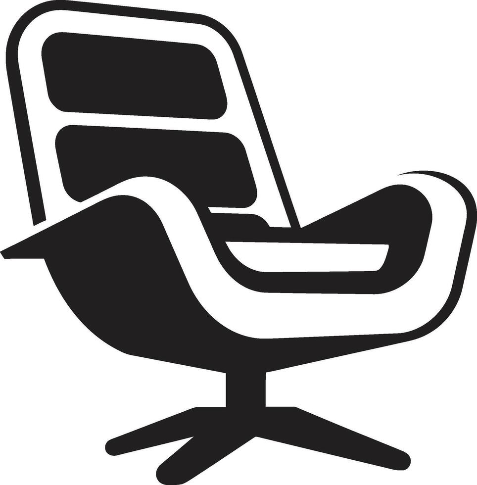 conforto oásis crista lustroso cadeira ícone dentro vetor Projeto para final relaxamento serenidade assentos crachá vetor Projeto para tranquilo salão cadeira ilustração