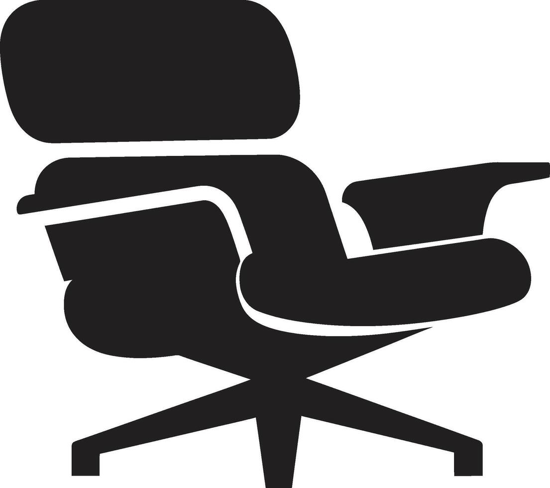 serenidade assentos crista moderno cadeira vetor ícone para final relaxamento zênite conforto crachá vetor logotipo para acolhedor e à moda salão cadeira
