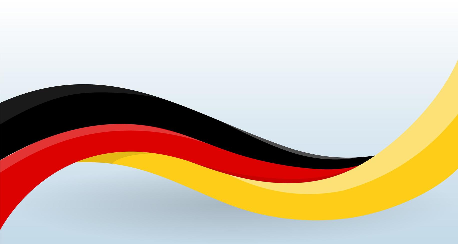 Alemanha acenando a bandeira nacional. forma incomum moderna. modelo de design para decoração de panfleto e cartão, cartaz, banner e logotipo. ilustração isolada do vetor. vetor