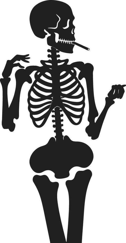 retro trégua insígnia elegante esqueleto vetor Projeto para fumar cavalheiro ícone vintage voga crista fumar esqueleto vetor logotipo para à moda branding